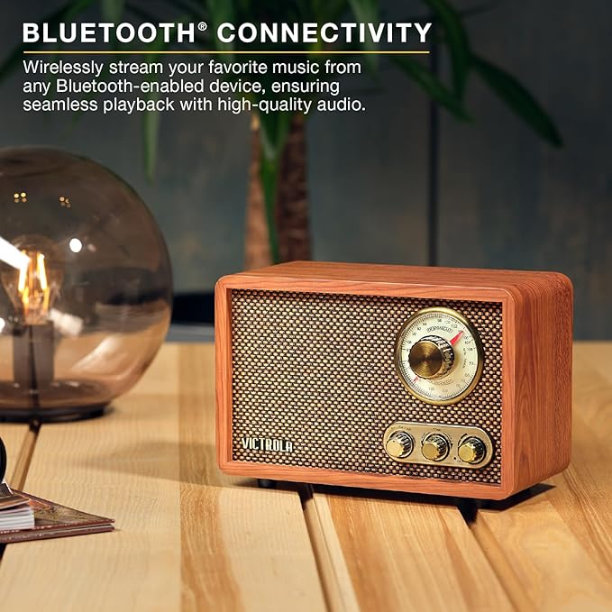 Victrola Willow – Retro Wood Bluetooth Radio - Image 3