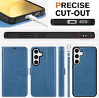 TUCCH Case Wallet for Galaxy S25 Plus, Removable Wrist Strap PU Leather - Image 8