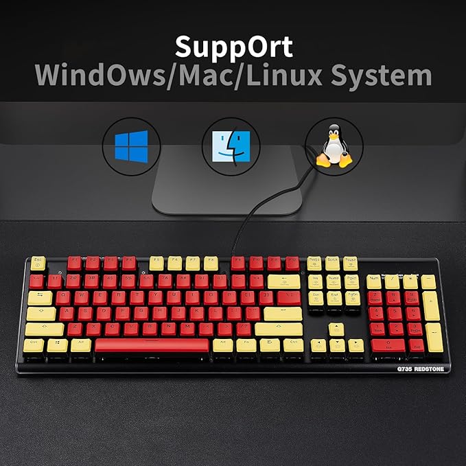 Hexgears GK735 Wired Mechanical Gaming Keyboard, Hot-Swappable Full-Size - Image 7