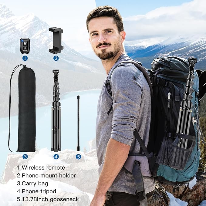 Phone Tripod Stand, Flexible Portable Phone Stand - Image 8