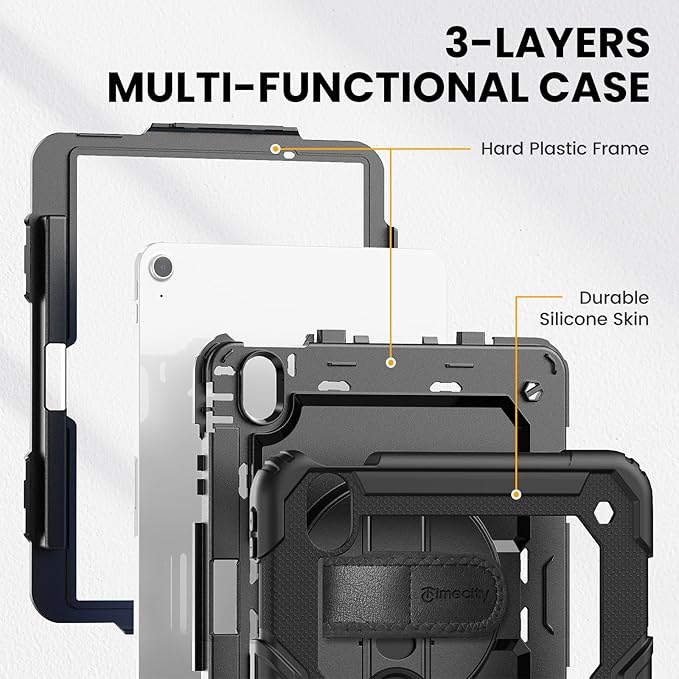 timecity Case for iPad Air 11 Inch M3/ M2, 360° Rotating Stand, Pencil Holder & - Image 8