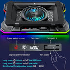 Laptop Cooling Pad Powerful Turbo Fan RGB Gaming Notebook Cooler, Moojay Laptop - Image 4
