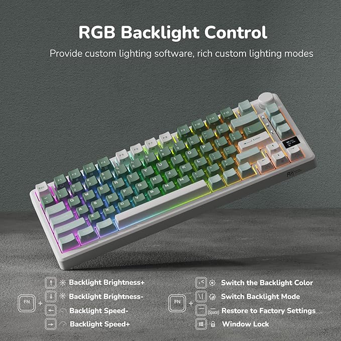 RK Royal KLUDGE M75 Wireless Mechanical Keyboard 2.4Ghz/BT5.1/USB-C Gaming - Image 4