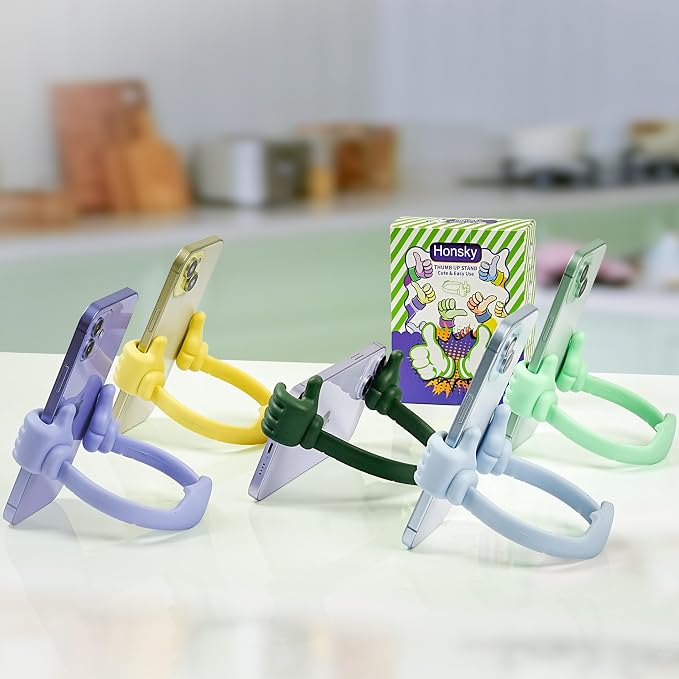 Honsky Thumbs up Cell Phone Stand Holder, Ok Stand Tablet Stand Cradle - Image 2