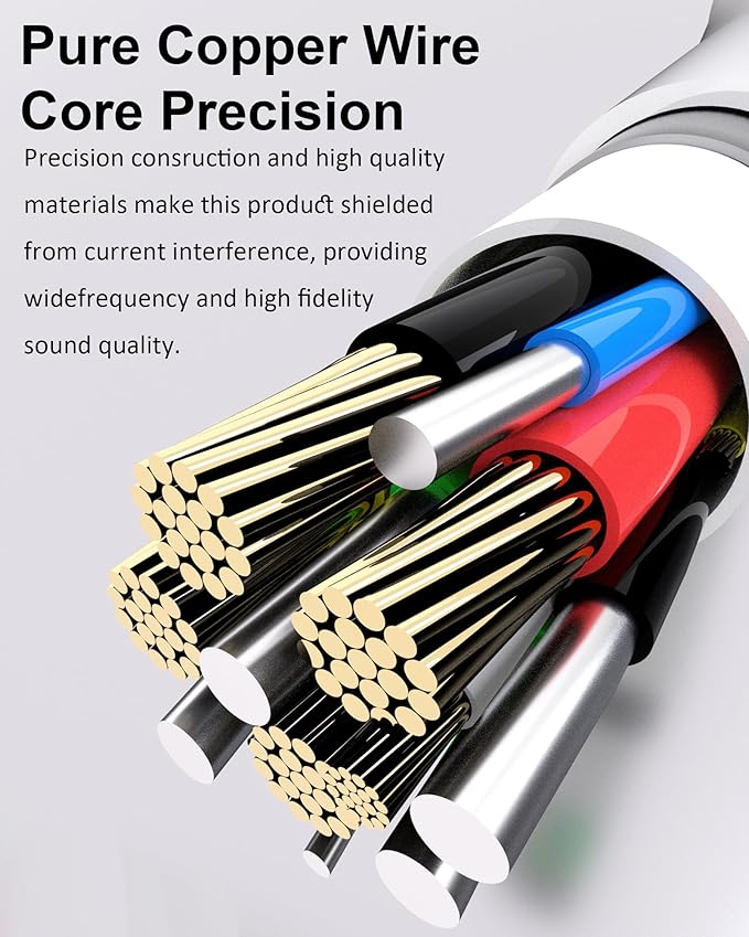 2 Pack Lightning to 3.5mm Headphone Jack Adapter, 2 in 1 Headphone Adapter Aux - Image 3