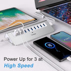 Powered USB Hub 10Gbps, 10 Port USB 3.1 Gen 2 Hub - Image 6