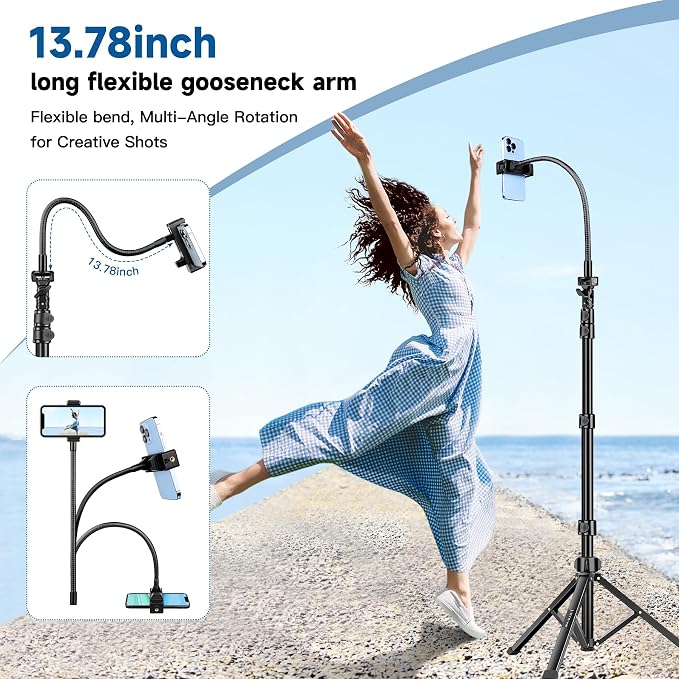 Phone Tripod Stand, Flexible Portable Phone Stand - Image 2