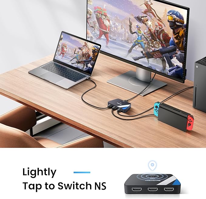 HDMI Switch 3 in 1 Out, 4K@60Hz HDMI 2.0 Switch Splitter - Image 4