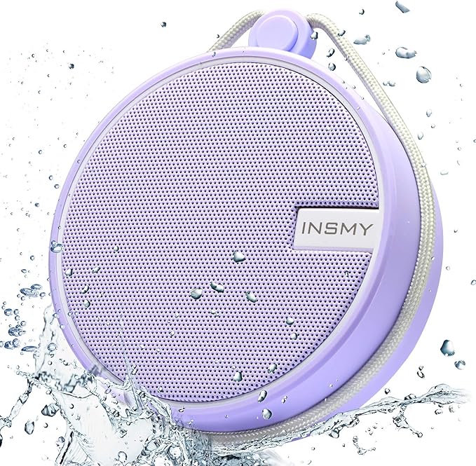 INSMY C12 IPX7 Waterproof Shower Bluetooth Speaker, Portable Small Speaker by INSMY
