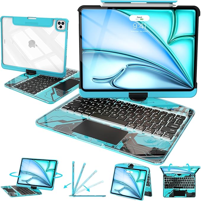Intermerge Clear Keyboard Case for iPad Air 13" & Pro 12.9" by Intermerge