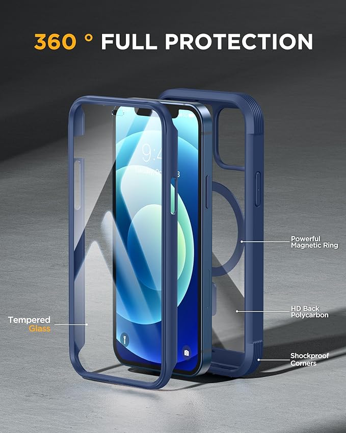 Miracase Magnetic for iPhone 12 mini Case, Drop & Scratch-Resistant, Shockproof - Image 3