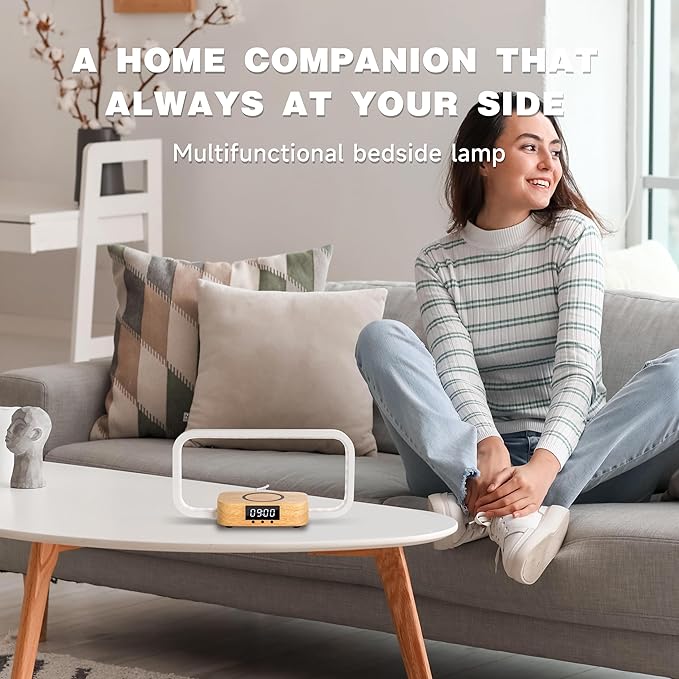 Bedside Lamp with Wireless Charger & USB Port – Touch Control Nightstand Table - Image 6