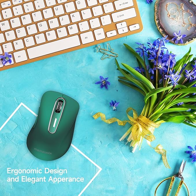 memzuoix 2.4G Wireless Mouse, 1400 DPI Computer Mice USB Receiver, Portable - Image 5
