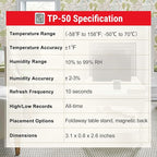 ThermoPro TP50 2 Pieces Digital Hygrometer Indoor Thermometer Room Thermometer - Image 9