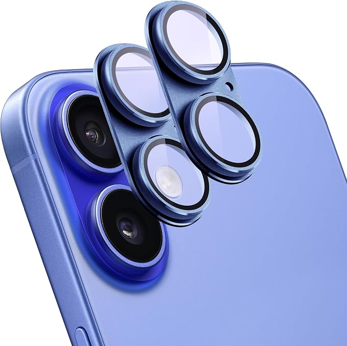 2 Pack Camera Lens Protector for iPhone 16 / iPhone 16 Plus, AR Tempered Glass by SHANG+PIN+JIA
