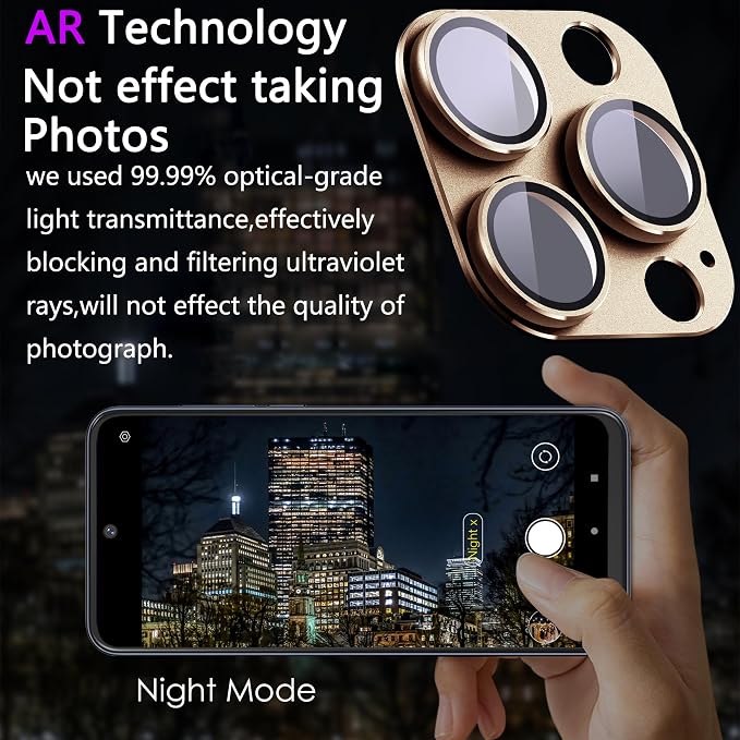 2 Pack Camera Lens Protector for iPhone 16 Pro/iPhone 16 Pro Max, AR Tempered - Image 3
