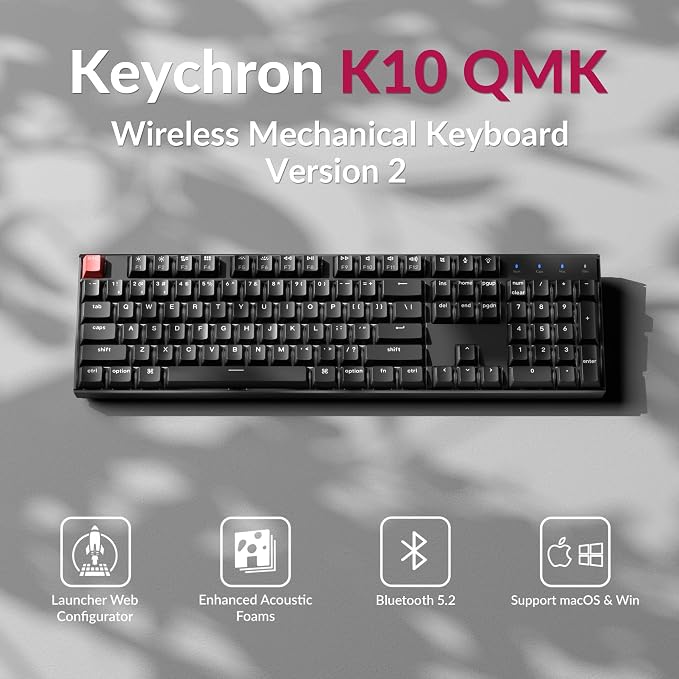 Keychron K10 Full Size Layout White LED Backlit Hot-Swappable Mechanical - Image 2