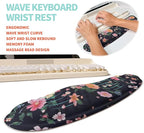 2-in-1 Ergonomic Set, Wave Rise Keyboard Wrist Rest and Massage Bulge Slope - Image 2