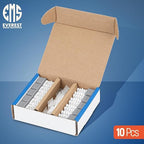 Everest 90° Angled RJ45 Cat6 Keystone Jacks 10-Pack in Gray - Image 2