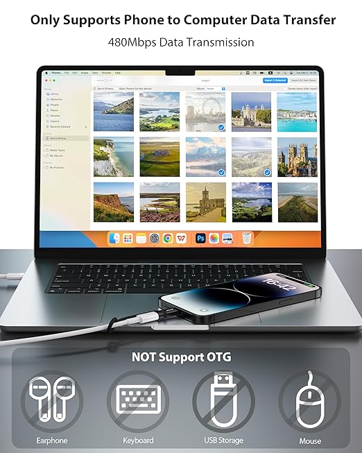 36W USB C to Lightning Cable Adapter, Support Data Sync/PD Fast Charging - Image 5