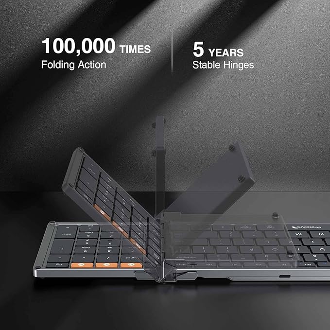 ProtoArc Foldable Bluetooth Keyboard, XK01 Folding Wireless Portable Keyboard - Image 2