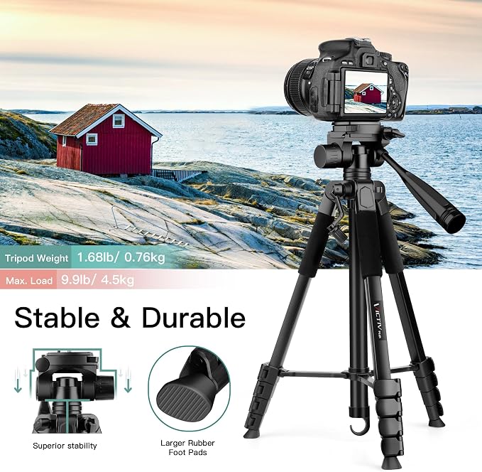Victiv 68" Phone Tripod Stand, Tablet Tripod - Image 7