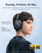 Baseus Bass BH1 NC Adaptive Active Noise Cancelling Headphones, Real-Time - Image 3