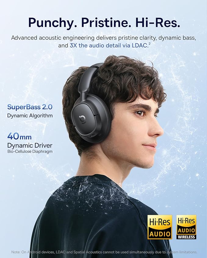 Baseus Bass BH1 NC Adaptive Active Noise Cancelling Headphones, Real-Time - Image 3