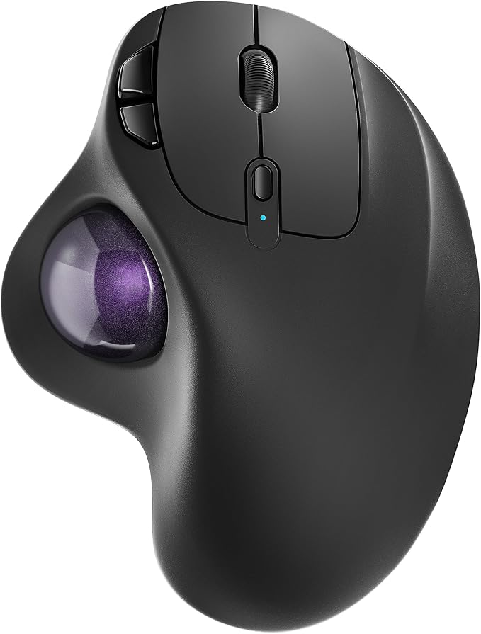 Nulea M501 Wireless Trackball Mouse, Rechargeable Ergonomic, Easy Thumb Control by Nulea