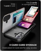 TORU CX Slim for iPhone 16 Case Wallet | Protective Shockproof Heavy Duty Cover - Image 3