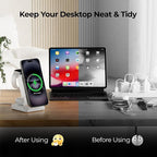 【2025 Upgraded】 Wireless Charger 3 in 1, Foldable Wireless Charging Station - Image 5