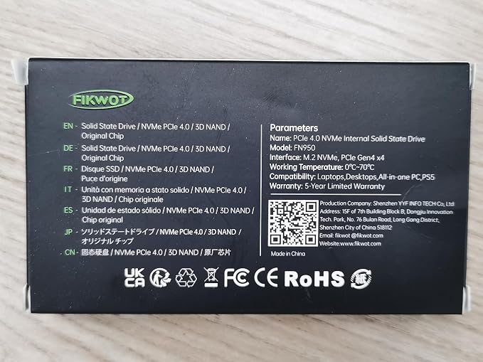 FN950 1TB NVMe SSD M.2 2280 PCIe Gen4x4, Internal Solid State Drive, Configure - Image 10