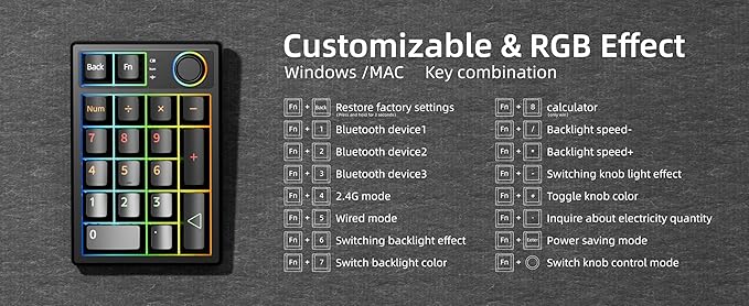 Gasket Creamy Mechanical Numpad Programmable Macro Keypad Wireless - Image 6