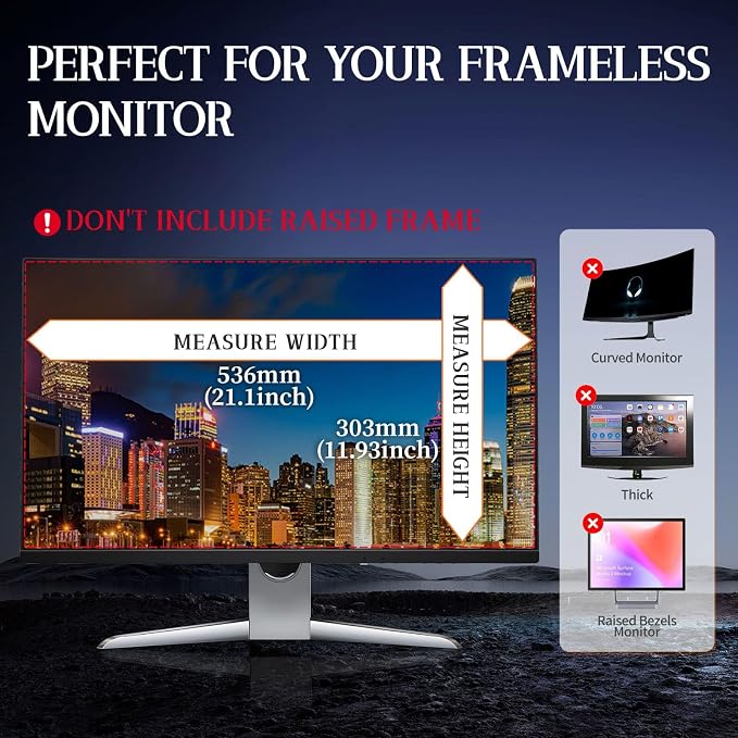 Magnetic Computer Privacy Screen 24 inch, Hanging Privacy Screen - Image 4