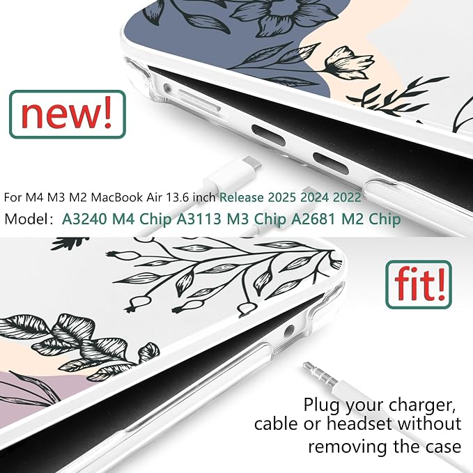 TWOLSKOO Compatible with M4 MacBook Air 13.6 inch Case 2025-2022 Release M4 - Image 2