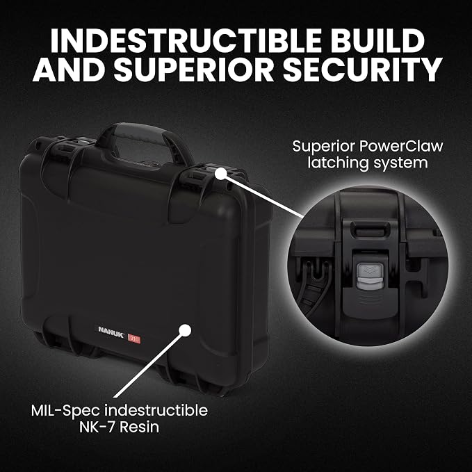 NANUK 910 Hard Case with Customizable Cubed Foam, IP67 Waterproof, Dustproof - Image 2