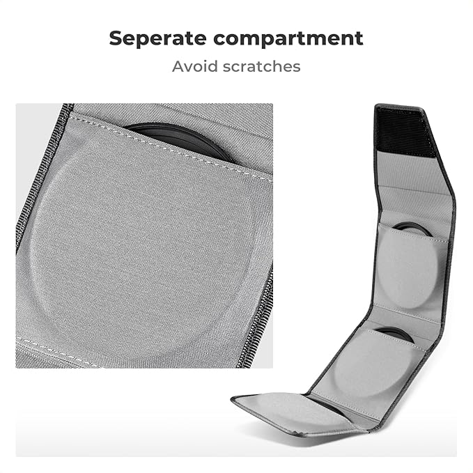 K&F CONCEPT Lens Filter Pouch, Lens Filter Case 3 Pocket Professional - Image 3