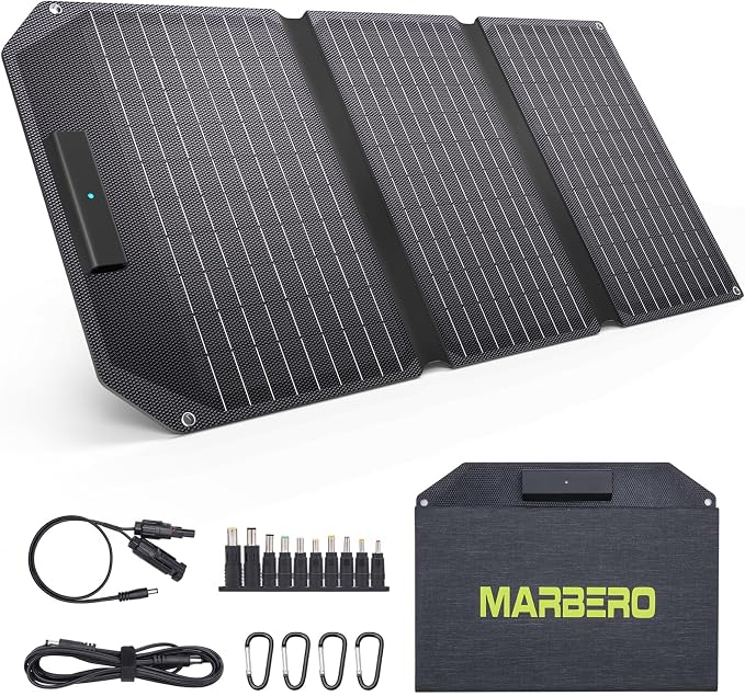 MARBERO 30W Solar Charger >23% High Efficiency Foldable Portable Solar Panel by MARBERO