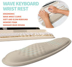 2-in-1 Ergonomic Set, Wave Rise Keyboard Wrist Rest and Massage Bulge Slope - Image 2