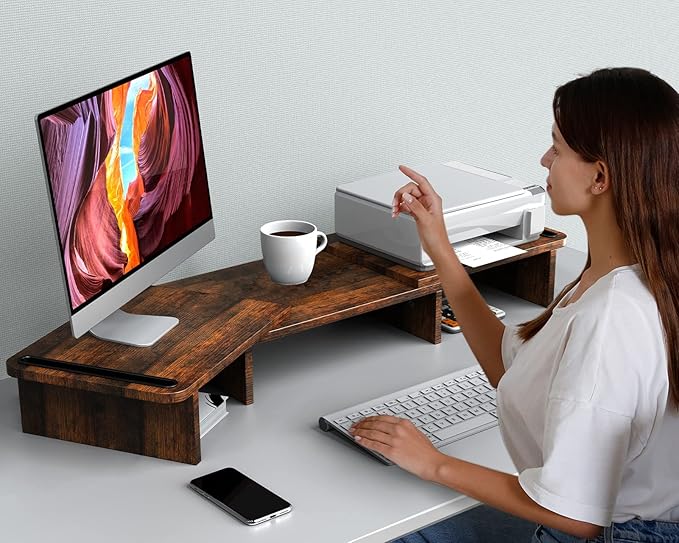 Zimilar Dual Monitor Stand Riser, Monitor Stand - Image 5