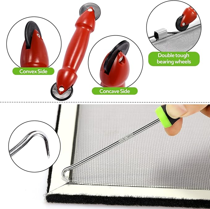 FLYZZZ Window Screen Door Repair Kit, 7-in-1 Sliding Patio Door & Screen Door - Image 4