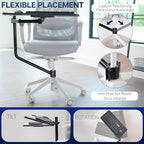 VIVO Office Chair Mounted 26 x 12 Inch Keyboard and Mouse Tray, Ergonomic Tilt - Image 6