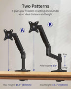 Single Monitor Arm Desk Mount, Holds Screens up to 40 Inches and 25 lbs - Image 4