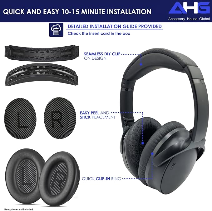 Replacement QC Ear Pad and Headband Pad Kit Cushion. Compatible - Image 8