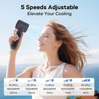 Portable Handheld Turbo Fan, 5000mAh Rechargeable Battery, Max 20Hrs Cooling - Image 3