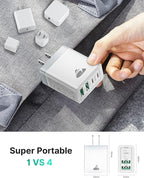 USB C Wall Charger, 40W Fast USB C Charger Block, 4-Port PD Power Adapter + QC - Image 5