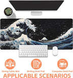 Mouse Pad Large Wave in The Night Sky Non-Slip Game Desk Mat - Image 4