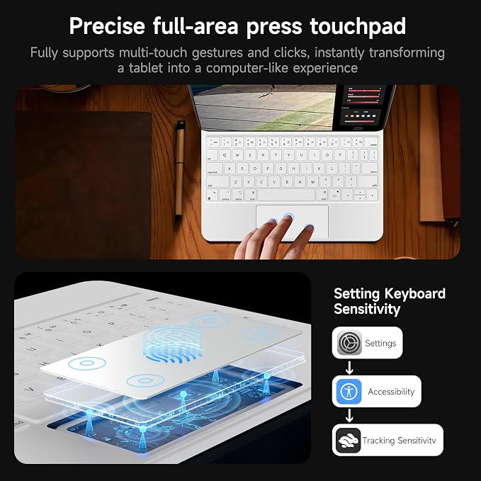 HOU Keyboard Case for iPad Pro 13 inch Case 2024 - Image 6