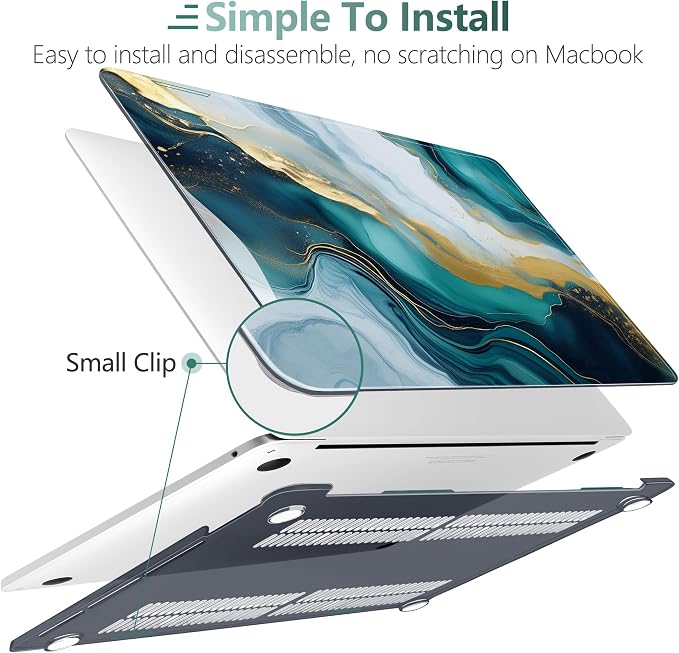 TWOLSKOO Compatible with MacBook Pro 13 inch Case 2023-2016 A2338 M2/M1 A2251 - Image 6