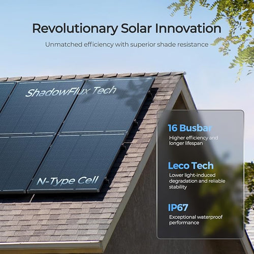 120W Solar Panel ShadowFlux Anti-Shading N-Type 16BB 12 Volt, 25% - Image 2